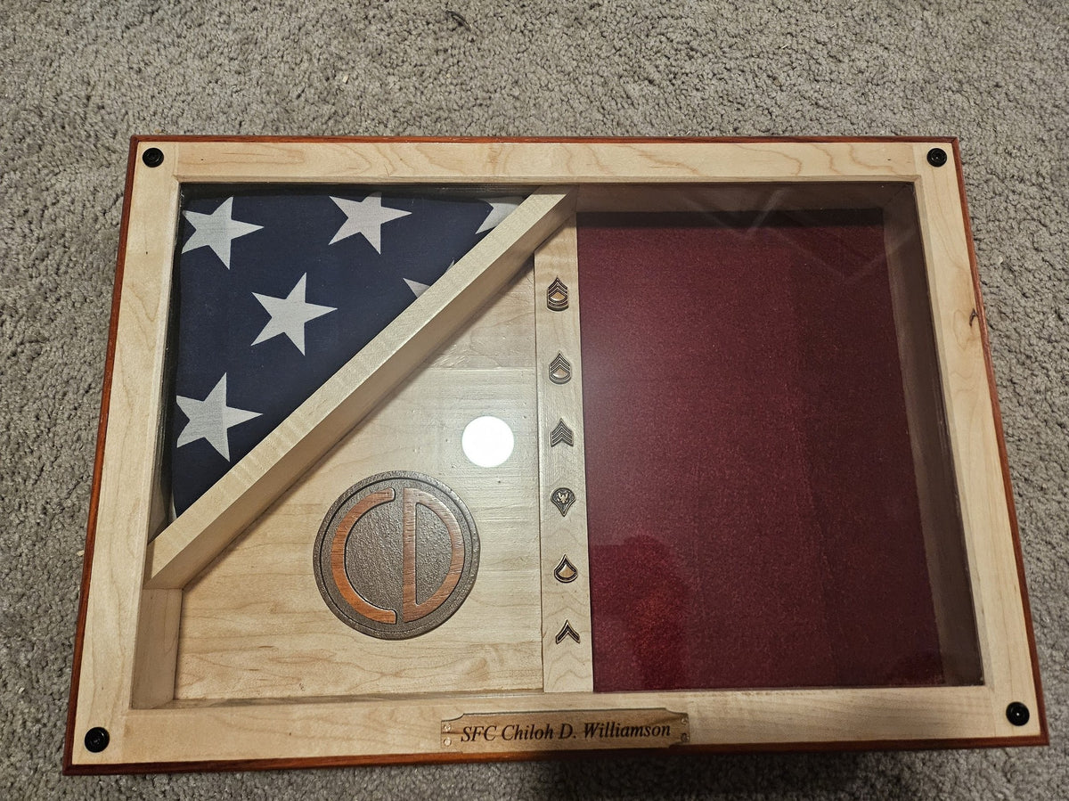 Military / First responder memory shadow box.